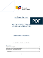 Guia Lengua y Literatura 1BGU