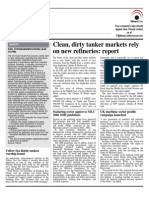 Clean, Dirty Tanker Markets Rely On New Refineries: Report: A Newslink Service For Dole Chile