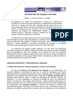 Trastorno Del Desarrollo Del Lenguaje y Del Habla