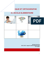 TICE Et Orthographe À L'école Élémentaire