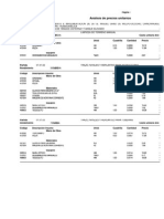 Analisis de Costos Tanque Cisterna y Elevado