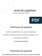 Físico-Química II Aula Fenômenos de Superfície I