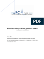 Natural Gas Engines Modeling: Combustion and NOx Emissions Prediction