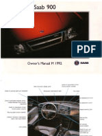 1992 Saab 900 Owners Manual (OCR)