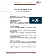 Analisis de Probetas para Conductividad Termica