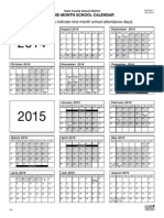 2014 2015 9 Month Calendar