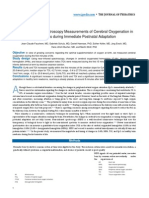 Near-Infrared Spectroscopy Measurements of Cerebral Oxygenation in Newborns During Immediate Postnatal Adaptation