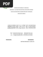 Analisis de La Ley de Costos y Precios Justos