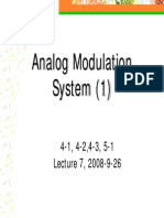 Analog Modulation System (1) : 4-1, 4-2,4-3, 5-1 Lecture 7, 2008-9-26