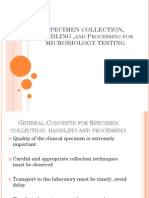 SPECIMEN COLLECTION and Processing For BACTERIOLOGY PDF