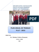 Plan Anual de Trabajo 2013