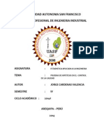 Pruebas de Hipótesis en El Control de La Calidad Uasf