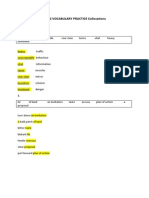 Vocabulary Practice Collocations