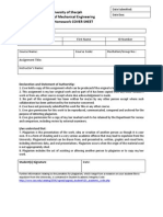 American University of Sharjah Department of Mechanical Engineering Assignment/Homework COVER SHEET