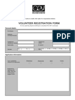 CRY Volunteer Registration Form