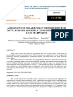 Assessment of Solar Energy Distribution For Installing Solar Panels Using Remote Sensing and Gis Techniques