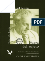 Lévinas, Emmanuel - Fuera Del Sujeto