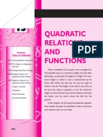 Quadratic Relation and Functions