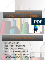 ImproveIng The Reproducibility in Dyeing