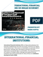 Role of International Financial Institutions On Indian Economy