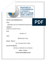 Historia de Los Partidos Políticos en Ecuador