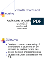 Electronic Health Records and Nursing: Applications To Nursing Care