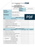 Check in de Mantenimiento de Aires Acondicionados