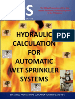 Hydraulic Calculation FOR Automatic Wet Sprinkler Systems: Design of Plumbing Systems