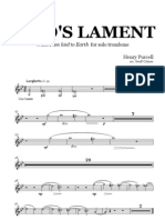 Parts Dido's Lament For Trombone & Brass Band