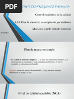 Plan de Muestreo Por Atributos Metodo Cameron