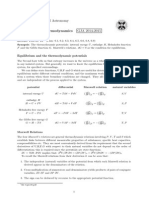 School of Physics and Astronomy: Equilibrium and The Thermodynamic Potentials