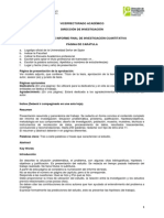 Esquema Informe Final Cuantitativo - USS