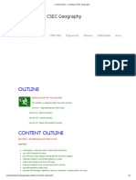 Content Outline - Caribbean CSEC Geography