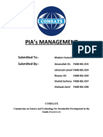 Pia'S Management: Submitted To:-Submitted By