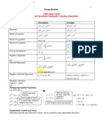 Math Study Guide/Notes For Final Exam MCR3U Grade 11 Functions