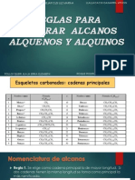 Reglas para Nombrar Alcanos Alquenos y Alquinos