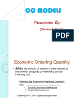 Eoq Models: Presentation by