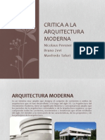 Critica A La Arquitectura Moderna