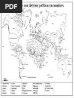 Mapa Mundi Con Division Politica Con Nombres para Imprimir