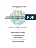 Caracterizacion de La Zona Productora de Chile Pimiento Capsicum Frutescens de Los Municipios de Camotan I