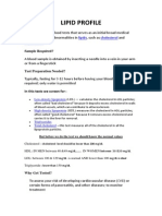 Lipid Profile: Cholesterol Lipids Triglycerides