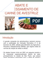 Abate e Processamente de Carne de Avestruz