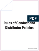 Rules of Conduct and Distributor Policies