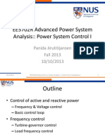 EE5702R Advanced Power System Analysis:: Power System Control I