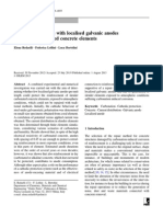 Cathodic Protection With Localised Galvanic Anodes in Slender Carbonated Concrete Elements