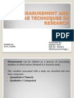 Measurement & Scaling Techniques in Research 