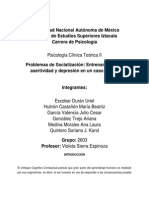 Caso Clínico, Enfoque Cognitivo-Conductual