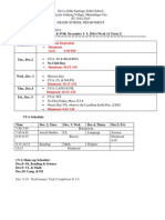 Ug Schedule For December 1-5 2014