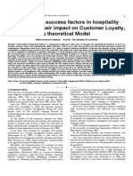 Researchpaper TQM Critical Success Factors in Hospitality Industry and Their Impact On Customer Loyalty, A Theoretical Model