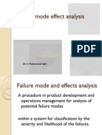 Failure Mode Effect Analysis FMEA